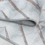 Kurzflor Teppich,  Marmor Design, Farbe Bronze, Teppich für Wohnzimmer, Rücken aus Jute, Größe: 140 x 200 cm - Afbeelding 5