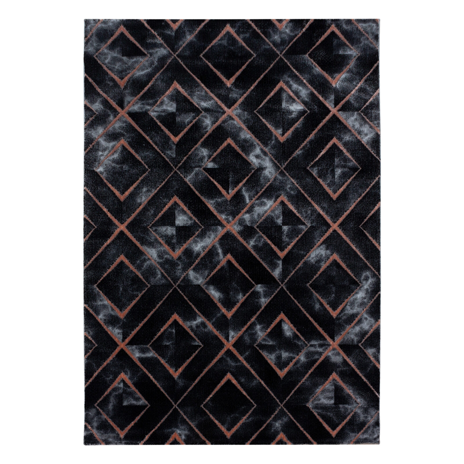Naxos Kortpolig vloerkleed Marmerlook – Brons (3812)