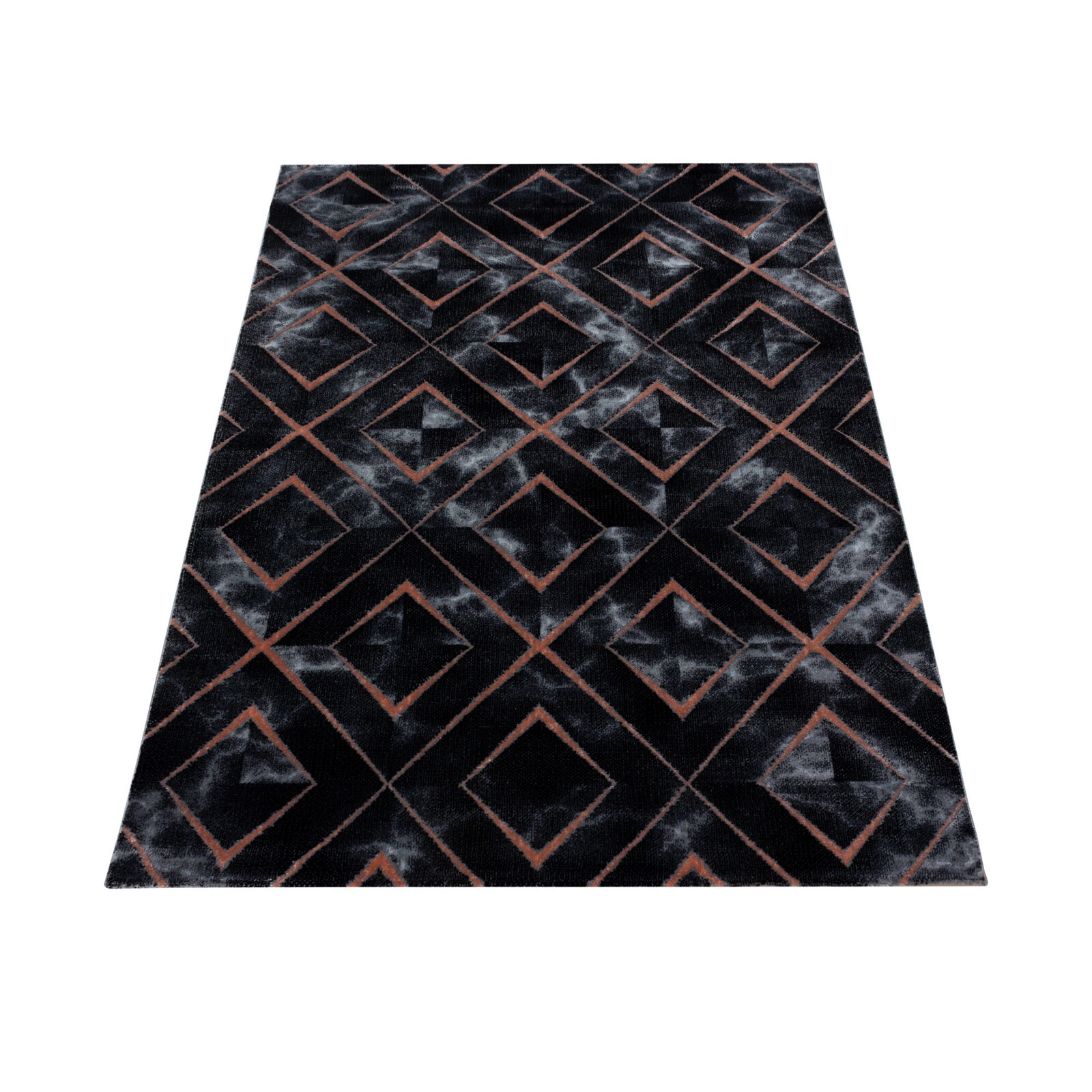 Naxos Kortpolig vloerkleed Marmerlook – Brons (3812)