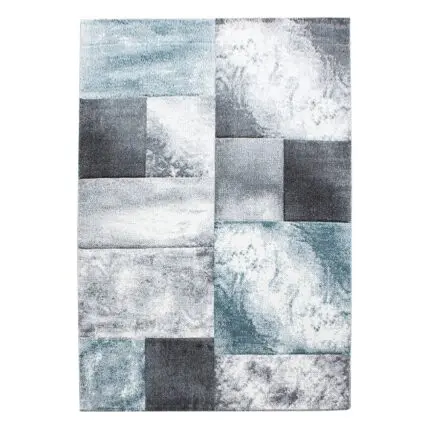 Hawaii Kortpolig vloerkleed Ruit – Blauw (1710)