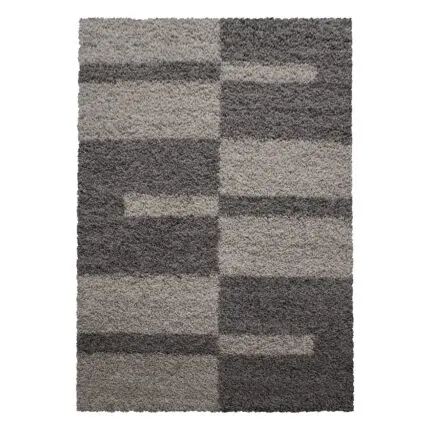 Gala Hoogpolig vloerkleed Ruit – Taupe (2505)
