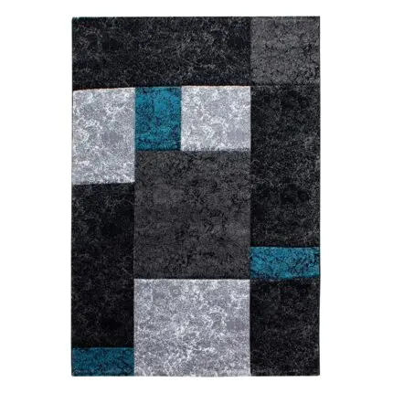 Hawaii Kortpolig vloerkleed Ruit – Turquoise (1330)