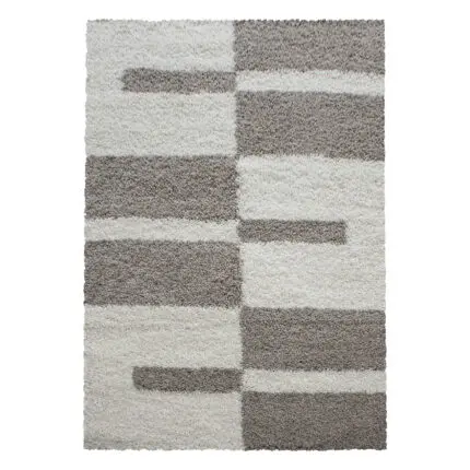 Gala Hoogpolig vloerkleed Ruit – Beige (2505)