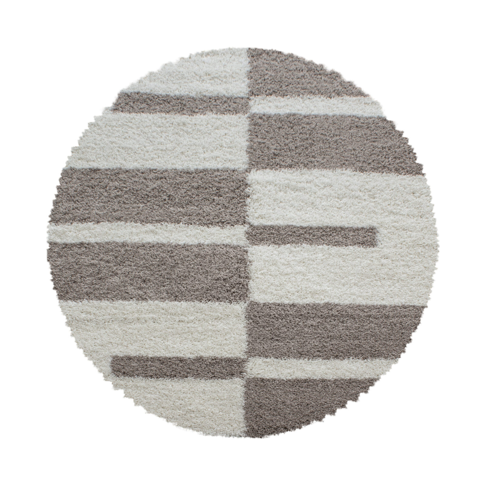 Gala Hoogpolig vloerkleed Ruit – Beige (2505)
