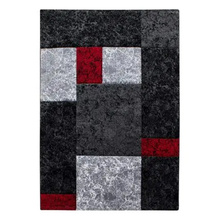 Hawaii Kortpolig vloerkleed Ruit – Rood (1330)