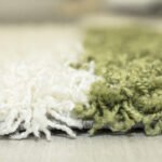 Hochflor Teppich,  Kariert Design, Farbe Grün, Teppich für Wohnzimmer, Rücken aus Jute, Größe: 140 x 200 cm - Afbeelding 4