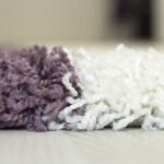 Hochflor Teppich,  Kariert Design, Farbe Violett, Teppich für Wohnzimmer, Rücken aus Jute, Größe: 140 x 200 cm - Afbeelding 4