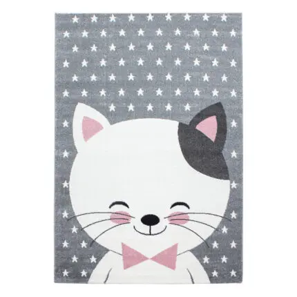 Kids Kindervloerkleed Schattige kat – Roze (550)