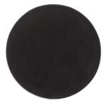 Waschbarer Teppich, Unicolor - Einfarbig, Farbe Schwarz, Teppich für Wohnzimmer, Rücken aus Filz, Größe: 80 cm Rund