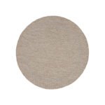 Outdoor Teppich,  Unicolor - Einfarbig, Farbe Beige, Teppich für Terasse-Balkon-Küche, Rücken aus Polypropylen, Größe: 160 cm Rund