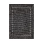 Outdoor Teppich,  Unicolor - Einfarbig, Farbe Schwarz, Teppich für Terasse-Balkon-Küche, Rücken aus Polypropylen, Größe: 160 cm x 230 cm