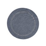 Outdoor Teppich, Unicolor - Einfarbig, Farbe Blau, Teppich für Terasse-Balkon-Küche, Rücken aus Polypropylen, Größe: 160 cm Rund
