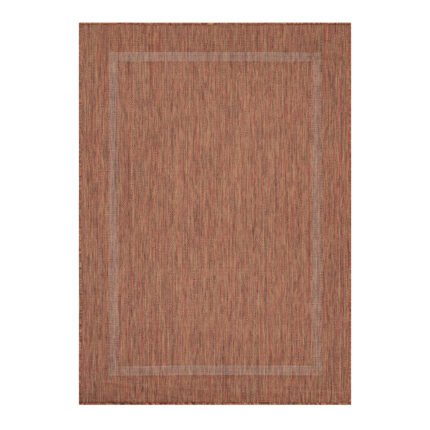 Outdoor Teppich,  Unicolor - Einfarbig, Farbe Kupfer, Teppich für Terasse-Balkon-Küche, Rücken aus Polypropylen, Größe: 80 x 150 cm