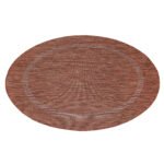 Outdoor Teppich,  Unicolor - Einfarbig, Farbe Kupfer, Teppich für Terasse-Balkon-Küche, Rücken aus Polypropylen, Größe: 160 cm Rund - Afbeelding 3