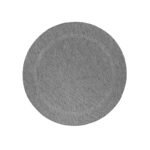 Outdoor Teppich,  Unicolor - Einfarbig, Farbe Grau, Teppich für Terasse-Balkon-Küche, Rücken aus Polypropylen, Größe: 120 cm Rund