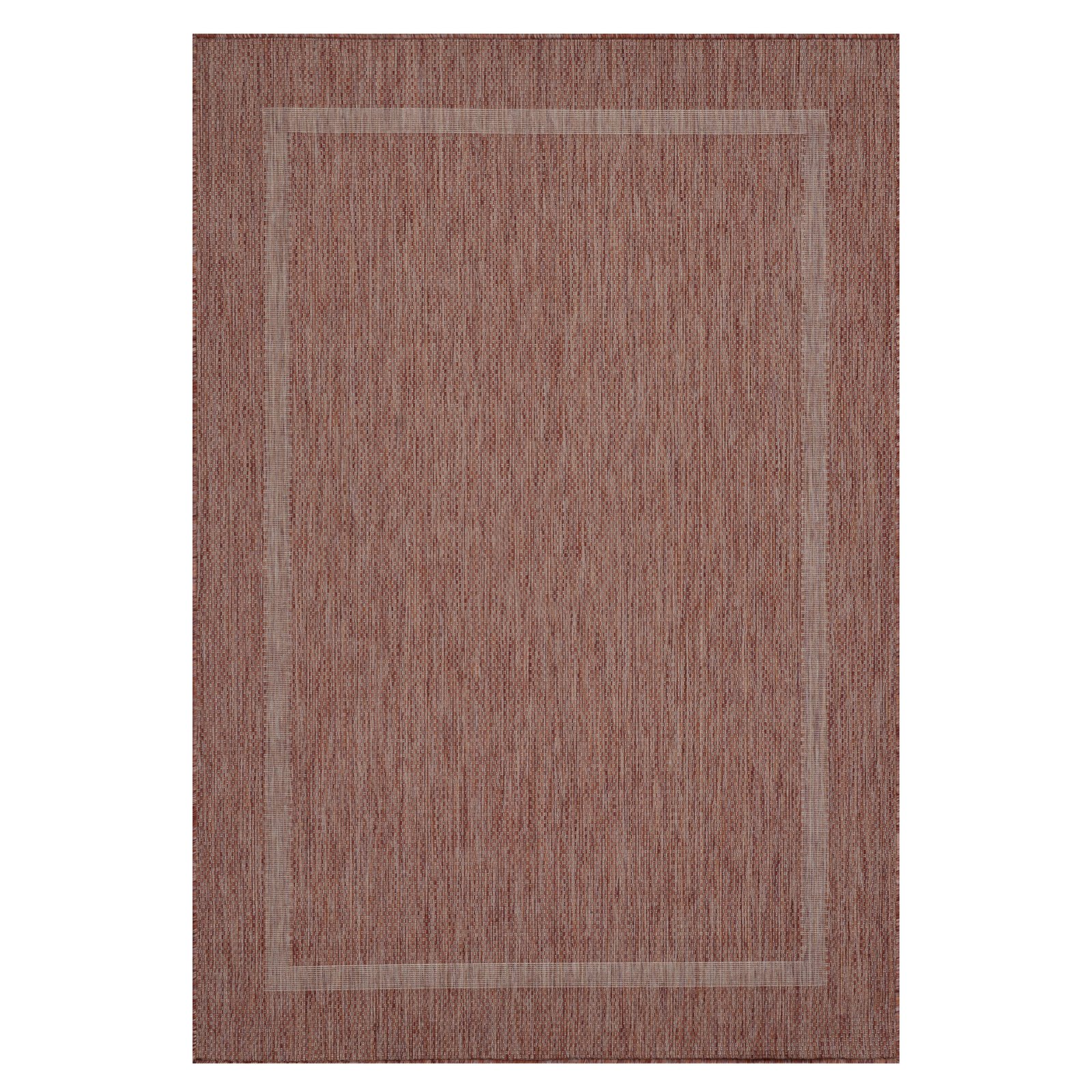 9341 Outdoor Teppich, Unicolor - Einfarbig, Farbe Rot, Teppich für Terasse-Balkon-Küche, Rücken aus Polypropylen, Größe: 240 x 340 cm - Afbeelding 1