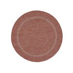 Outdoor Teppich, Unicolor - Einfarbig, Farbe Rot, Teppich für Terasse-Balkon-Küche, Rücken aus Polypropylen, Größe: 200 cm Rund