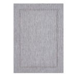 Outdoor Teppich,  Unicolor - Einfarbig, Farbe Silber, Teppich für Terasse-Balkon-Küche, Rücken aus Polypropylen, Größe: 160 cm x 230 cm