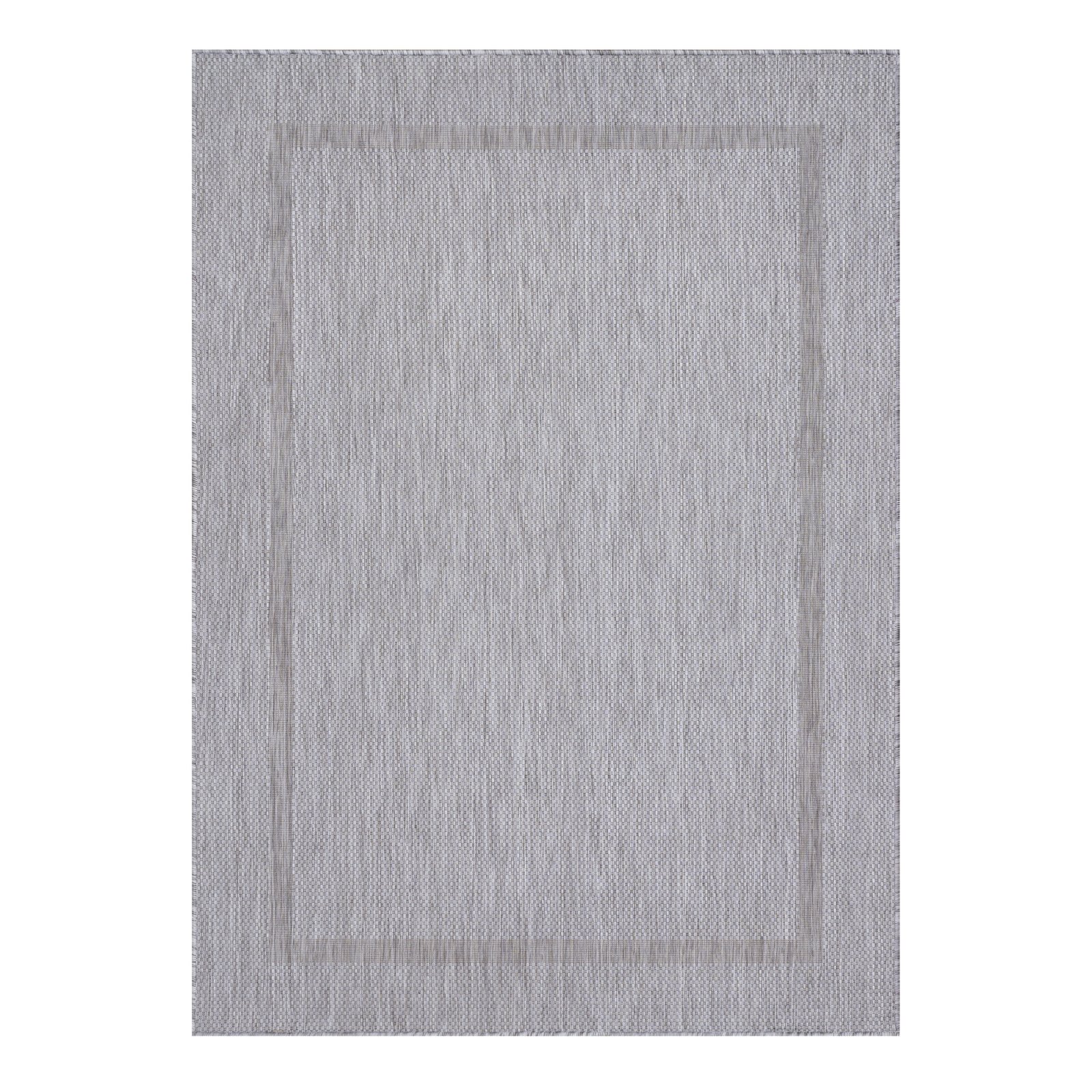 9350 Outdoor Teppich, Unicolor - Einfarbig, Farbe Silber, Teppich für Terasse-Balkon-Küche, Rücken aus Polypropylen, Größe: 120 cm x 170 cm - Afbeelding 1