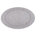 Outdoor Teppich,  Unicolor - Einfarbig, Farbe Silber, Teppich für Terasse-Balkon-Küche, Rücken aus Polypropylen, Größe: 200 cm Rund - Afbeelding 3