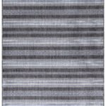 Outdoor Teppich,  Vintage Design, Farbe Schwarz, Teppich für Terasse-Balkon-Küche, Rücken aus Polypropylen, Größe: 160 cm x 230 cm