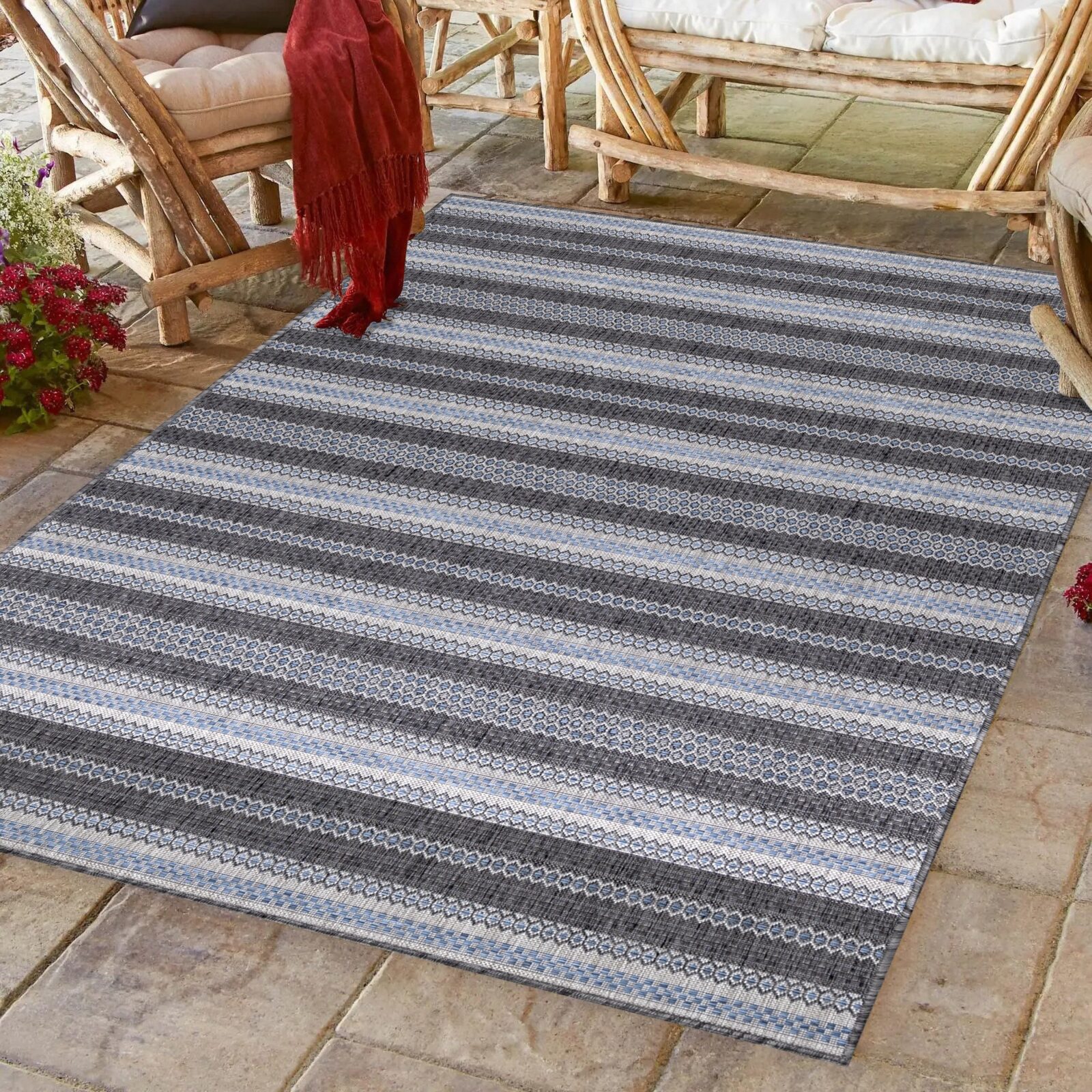 Sunny Buitenkleed Vintage – Zwart (4411)