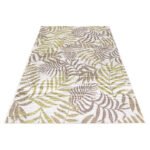 Outdoor Teppich,  Palmen Design, Farbe Beige, Teppich für Terasse-Balkon-Küche, Rücken aus Polypropylen, Größe: 80 x 250 cm - Afbeelding 3