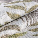 Outdoor Teppich,  Palmen Design, Farbe Beige, Teppich für Terasse-Balkon-Küche, Rücken aus Polypropylen, Größe: 80 x 250 cm - Afbeelding 6