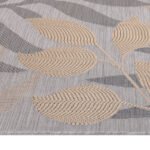 Outdoor Teppich, Palmen Design, Farbe Beige, Teppich für Terasse-Balkon-Küche, Rücken aus Polypropylen, Größe: 240 x 340 cm - Afbeelding 4