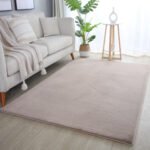 Hochflor Teppich,  Unicolor - Einfarbig, Farbe Beige, Teppich für Wohnzimmer, Rücken aus Baumwolle, Größe: 80 x 250 cm - Afbeelding 2