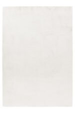 Hochflor Teppich,  Unicolor - Einfarbig, Farbe Creme, Teppich für Wohnzimmer, Rücken aus Baumwolle, Größe: 200 cm x 290 cm