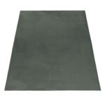 Hochflor Teppich,  Unicolor - Einfarbig, Farbe Grün, Teppich für Wohnzimmer, Rücken aus Baumwolle, Größe: 120 cm x 170 cm - Afbeelding 3