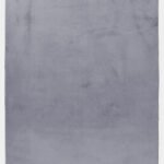 Hochflor Teppich,  Unicolor - Einfarbig, Farbe Grau, Teppich für Wohnzimmer, Rücken aus Baumwolle, Größe: 120 cm x 170 cm