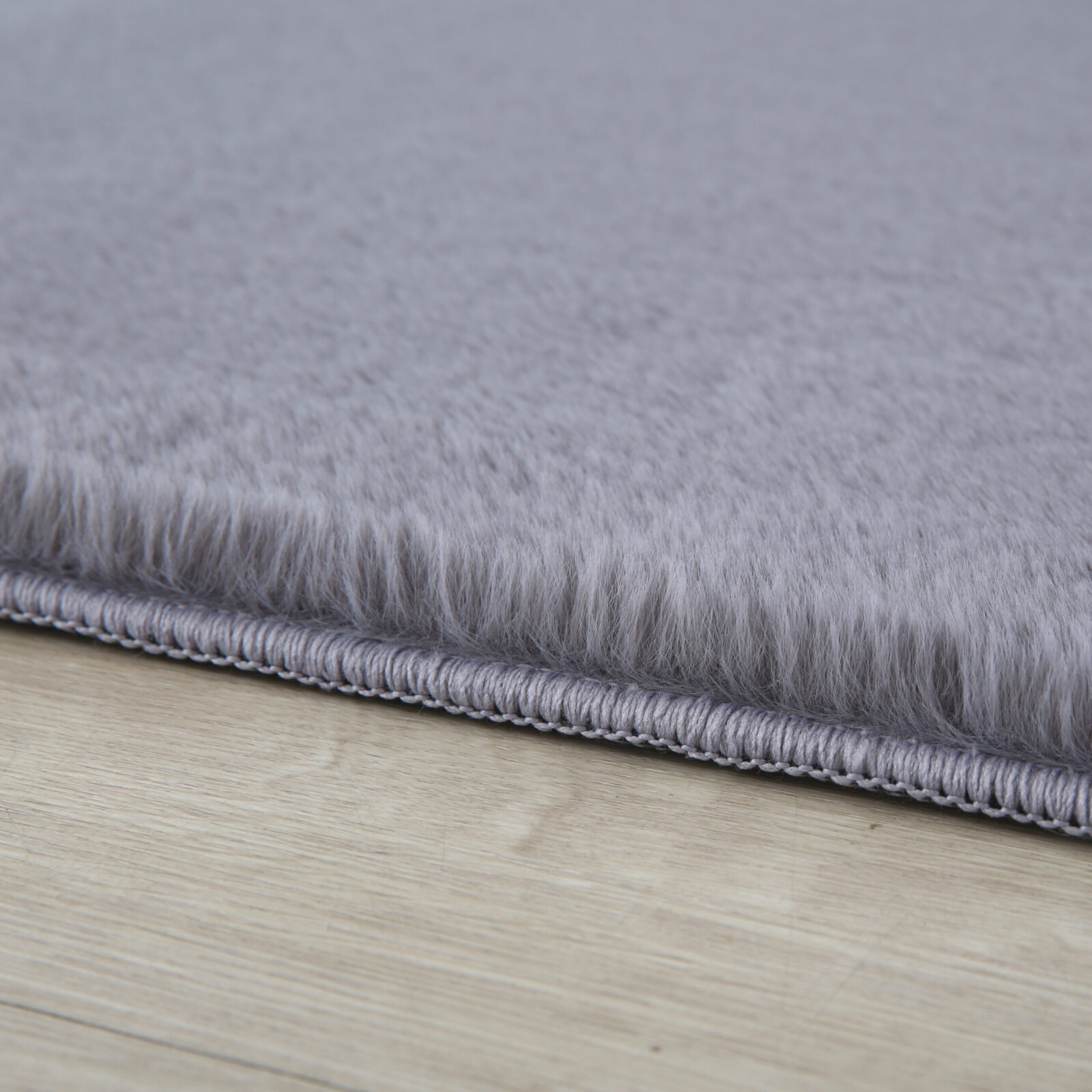 Pouffy Kortpolig vloerkleed Effen – Grijs (5100)