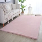 Hochflor Teppich,  Unicolor - Einfarbig, Farbe Rosa, Teppich für Wohnzimmer, Rücken aus Baumwolle, Größe: 80 x 250 cm - Afbeelding 2