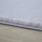 Hochflor Teppich,  Unicolor - Einfarbig, Farbe Silber, Teppich für Wohnzimmer, Rücken aus Baumwolle, Größe: 80 x 250 cm - Afbeelding 4