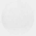 Hochflor Teppich,  Unicolor - Einfarbig, Farbe Weiß, Teppich für Wohnzimmer, Rücken aus Baumwolle, Größe: 120 cm Rund