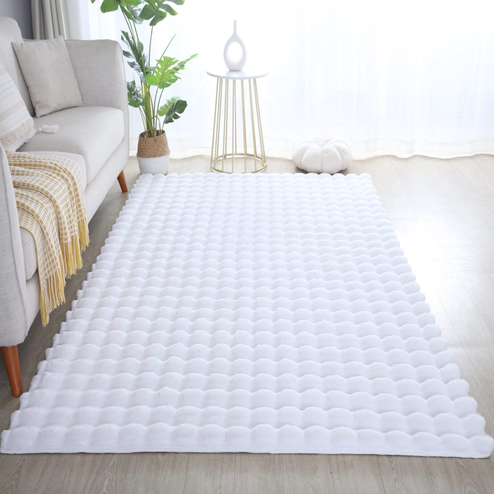 Ambiance Wasbaar vloerkleed Effen – Wit (5110)