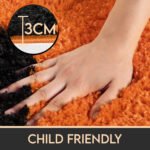 Kinder Teppich,  Basketball Design, Farbe Orange, Teppich für Kinderzimmer, Rücken aus Jute, Größe: 100 cm Rund - Afbeelding 4