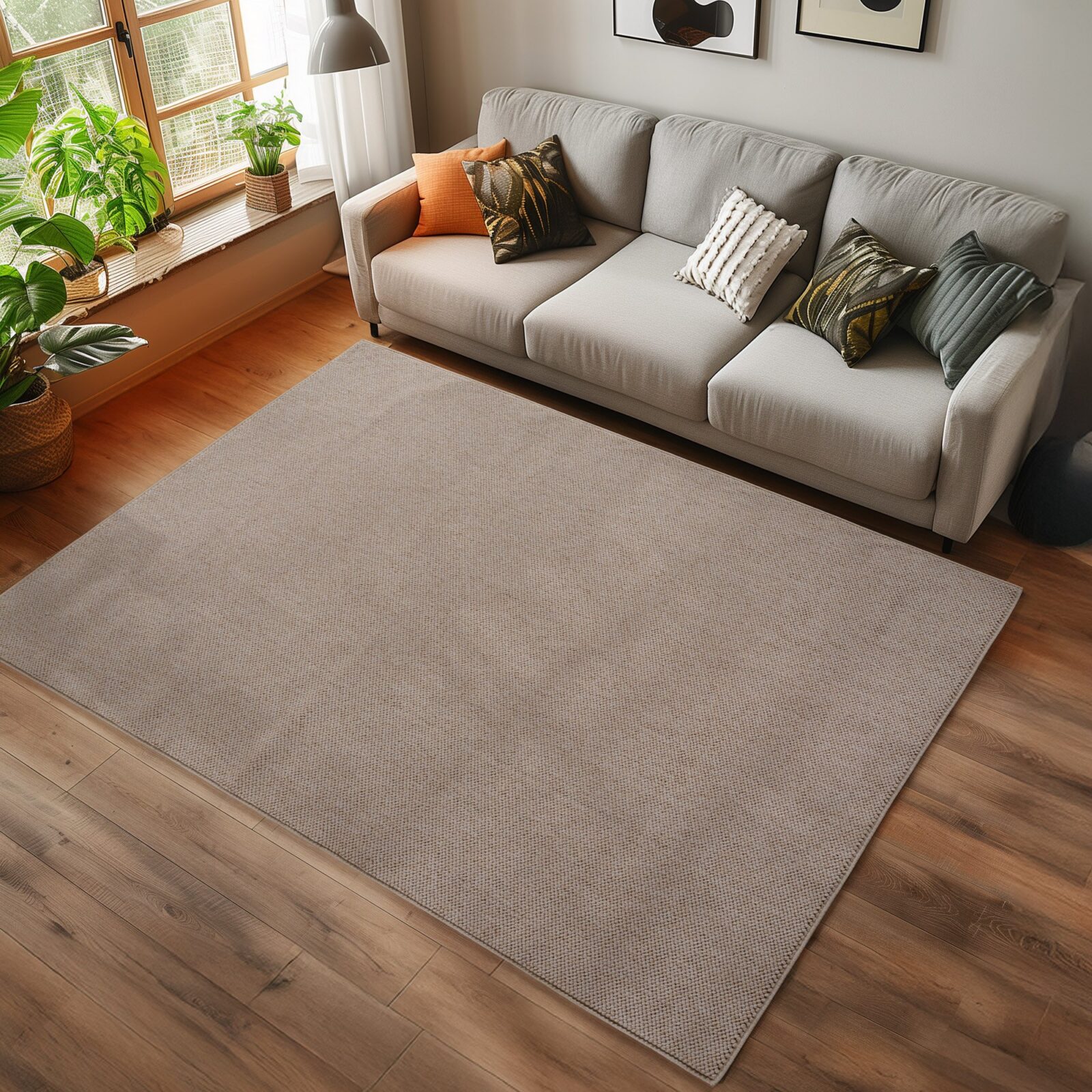 Helix Kortpolig vloerkleed Effen – Beige (2200)