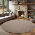 HELIX Kortpolig tapijt 80 x 80 cm Beige - Afbeelding 2