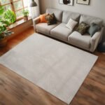 HELIX Kortpolig tapijt 140 x 200 cm Crème - Afbeelding 2