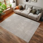HELIX Kortpolig tapijt 280 x 370 cm Crème - Afbeelding 2