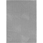 HELIX Kortpolig tapijt 60 x 110 cm Zilver