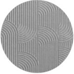 HELIX Kortpolig tapijt 160 x 160 cm Zilver