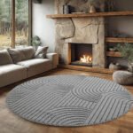 HELIX Kortpolig tapijt 200 x 200 cm Zilver - Afbeelding 2