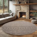 HELIX Kortpolig tapijt 80 x 80 cm Beige - Afbeelding 2