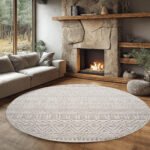 HELIX Kortpolig tapijt 80 x 80 cm Crème - Afbeelding 2
