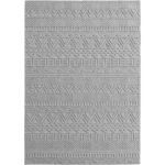 Indoor Teppich, Unicolor- Einfarbig, Farbe Silber, Teppich für Wohnzimmer, Rücken aus Fibrilliertes Garn, Größe: 120 cm x 170 cm