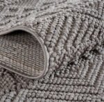 Indoor Teppich, Unicolor- Einfarbig, Farbe Silber, Teppich für Wohnzimmer, Rücken aus Fibrilliertes Garn, Größe: 120 cm x 170 cm - Afbeelding 3